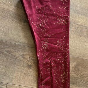 ZYIA Red Stay Gold Light n Tight Leggings Size 4